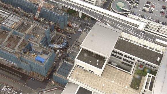 連結ターミナル事故 現場で工事が始まる
