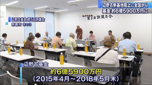 辺野古基金 6億5900万円
