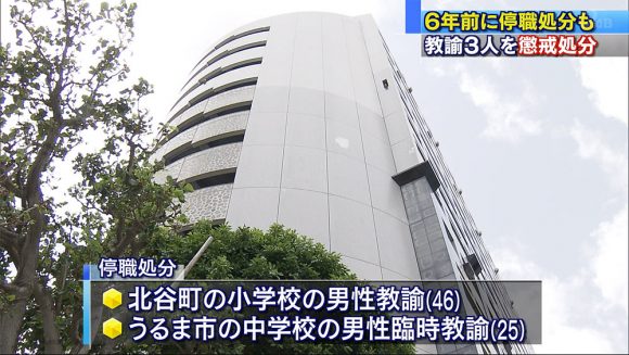 教諭3人を飲酒運転で処分