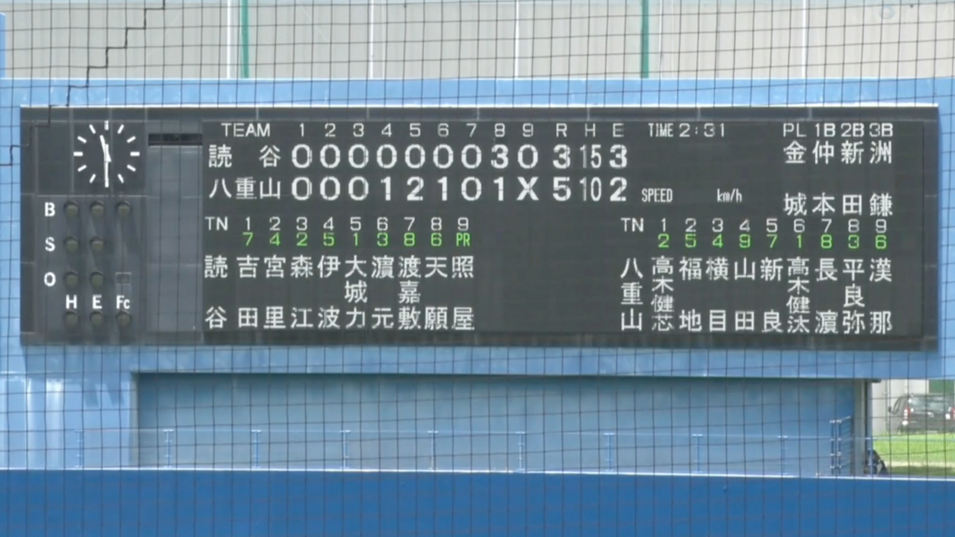 八重山 5 - 3 読谷