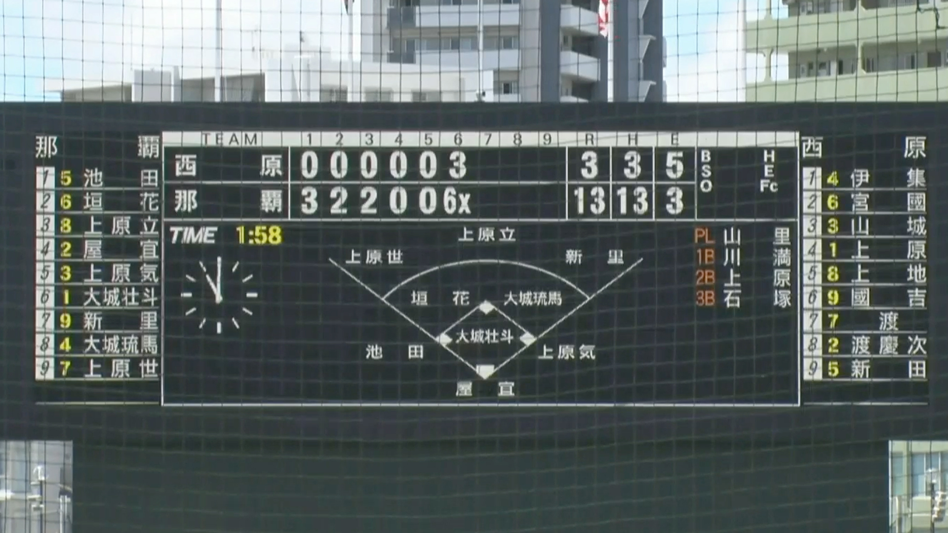 西原 3 - 13x 那覇