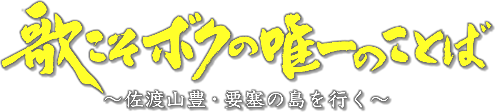歌こそボクの唯一のことば ～佐渡山豊・要塞の島を行く～