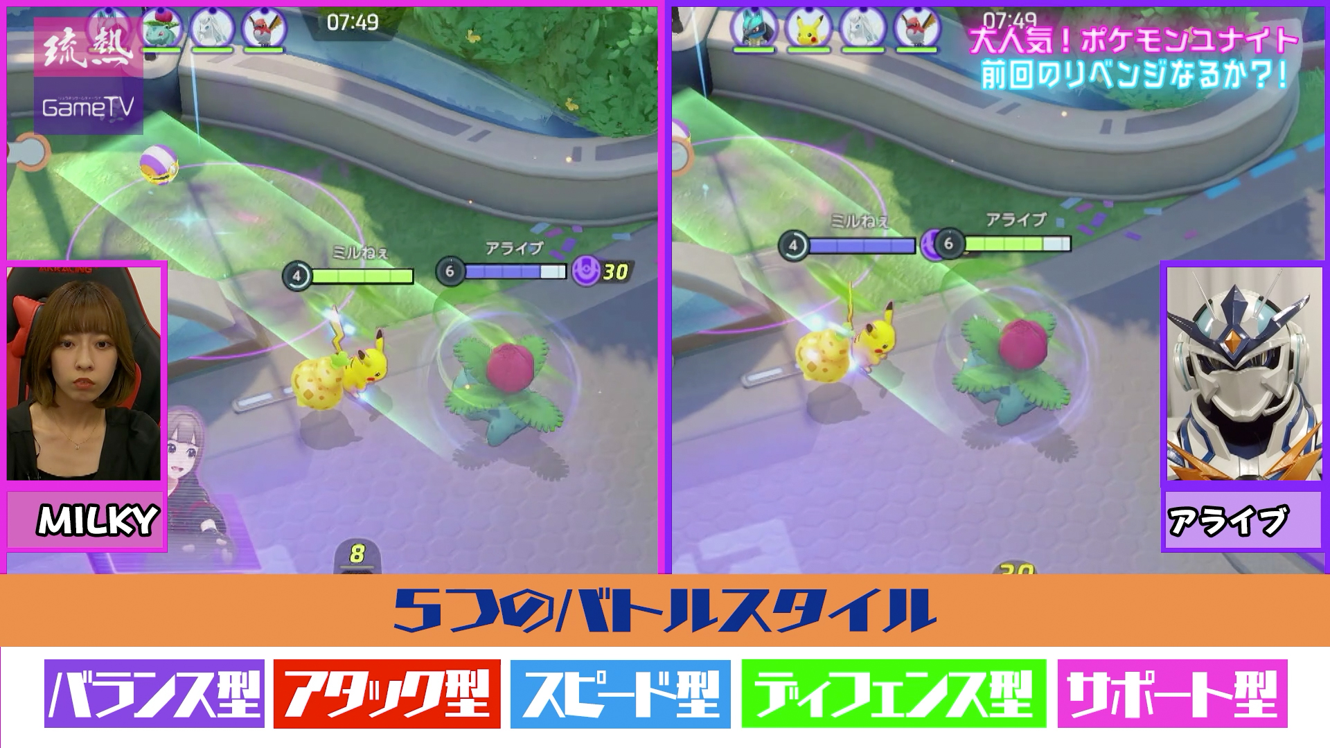 【ポケモンユナイト】2試合目前半 果たしてリベンジなるか？