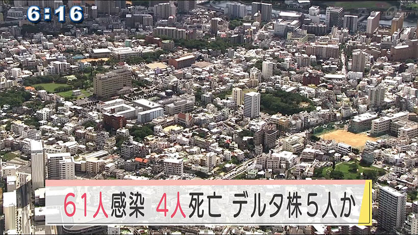 沖縄県で新型コロナ６１人感染４人死亡　デルタ株５人感染か