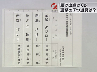 参院選 届け出順ってどう決める？