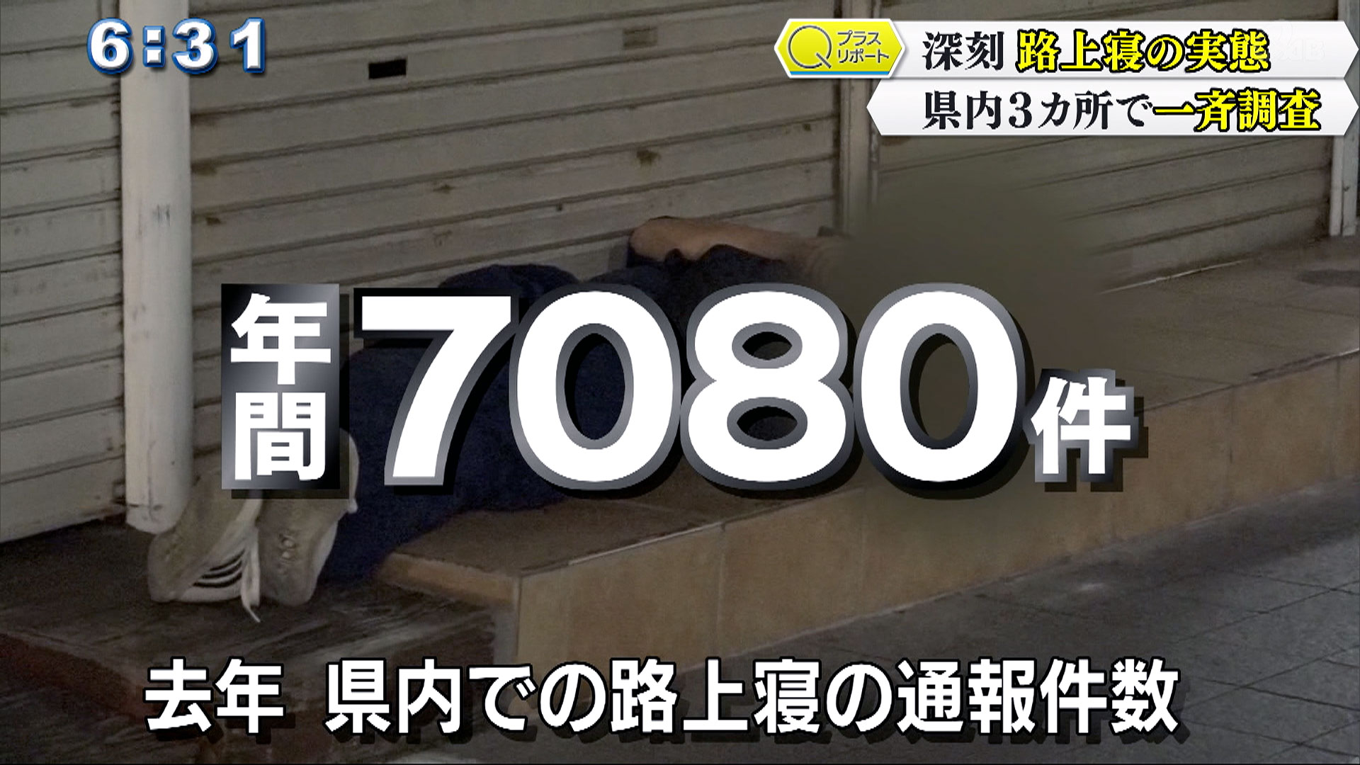 Qプラスリポート 沖縄の社会問題「路上寝」の実態　一斉調査