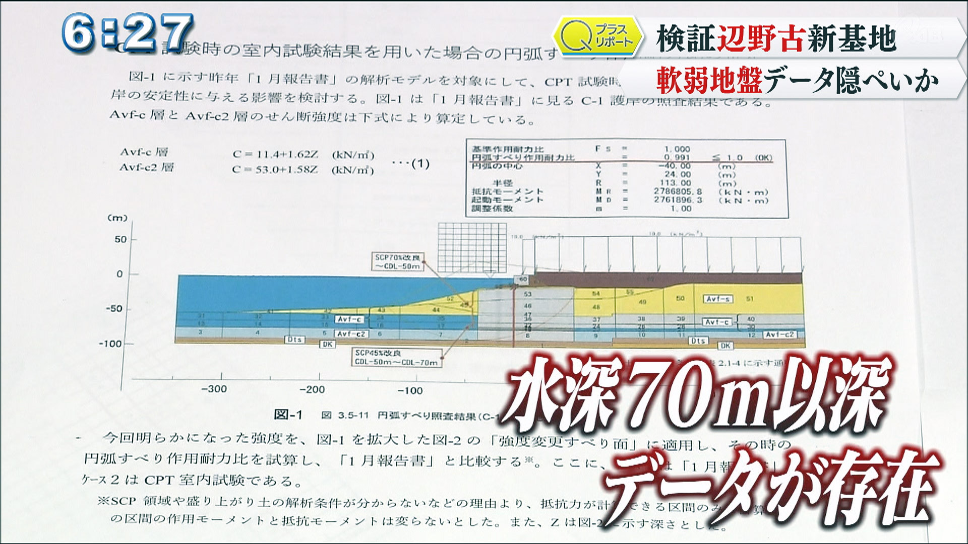 Qプラスリポート 軟弱地盤データ隠ぺい？疑惑