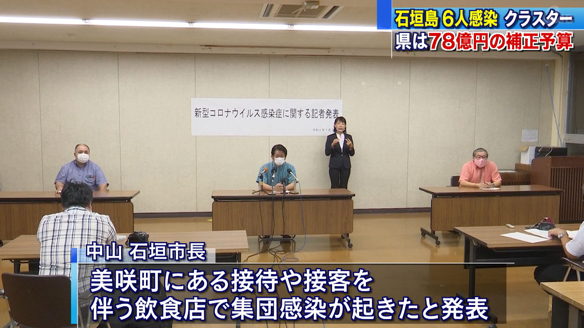 石垣島でクラスター 県は79億円の補正予算