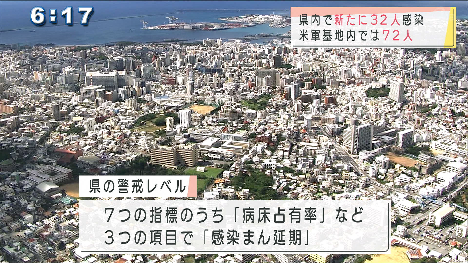 新たに３２人感染　米運基地内７７人は過去最多