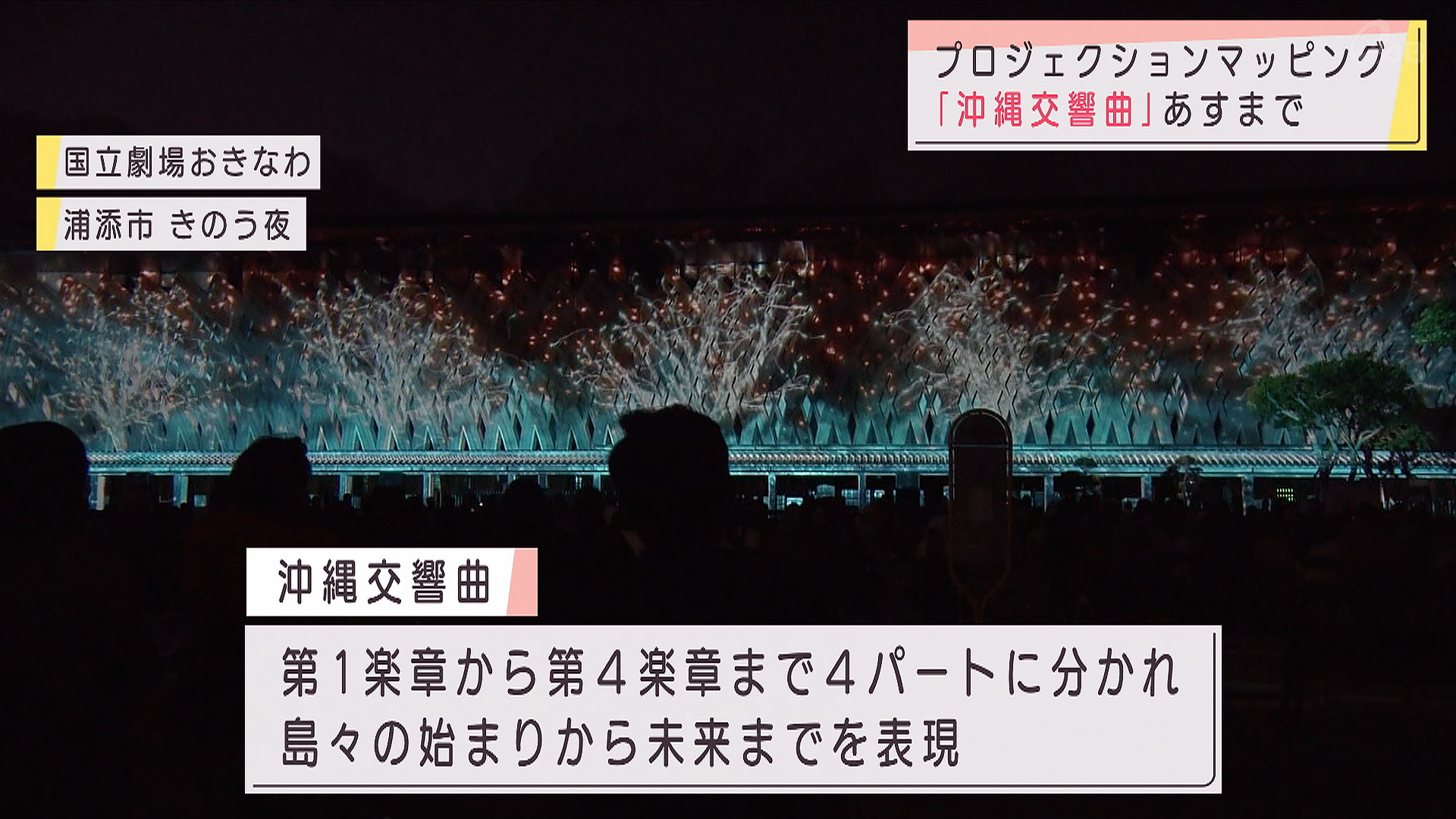 プロジェクションマッピング「沖縄交響曲」始まる