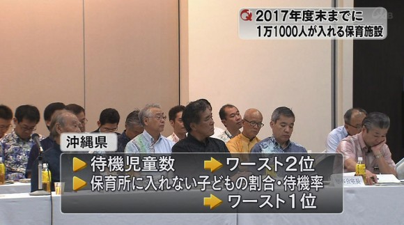 沖縄振興拡大会議　待機児童の解消目指す