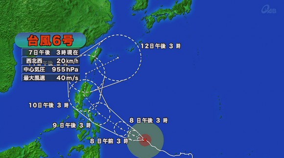 台風6号週明けにも沖縄接近か？！