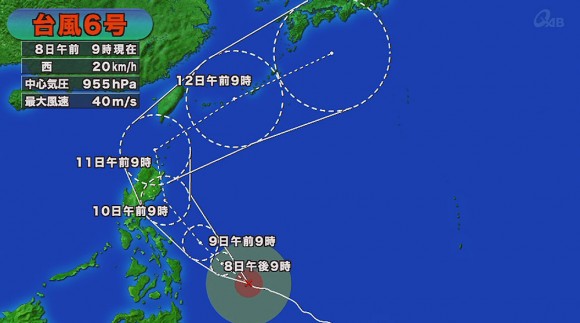 台風6号 沖縄に接近の恐れ
