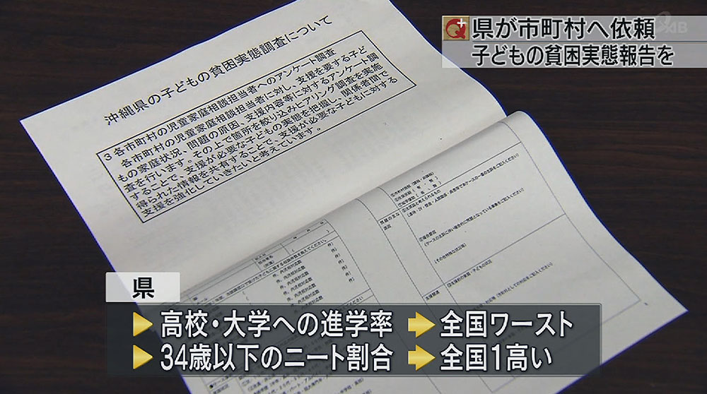 市町村へ子どもの貧困実態調査を依頼