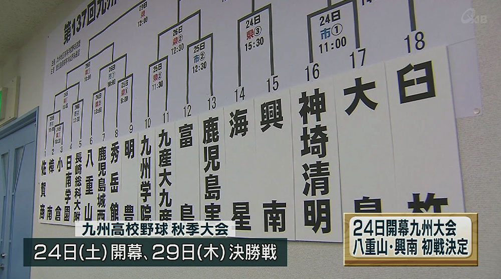 九州高校野球組合せ抽選会