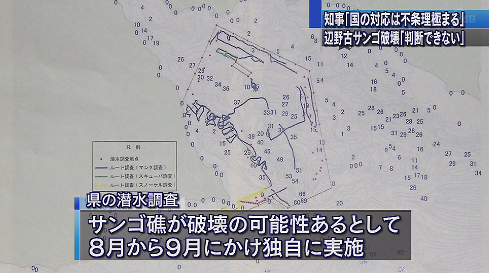 辺野古沖 県調査 サンゴ礁破壊「判断できず」