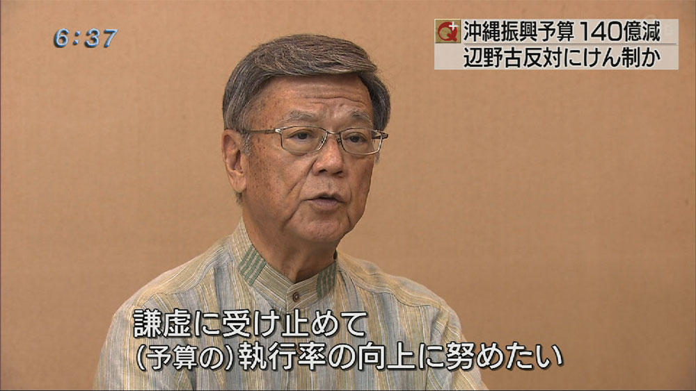 沖縄振興３２１０億円　４.２％減で要求