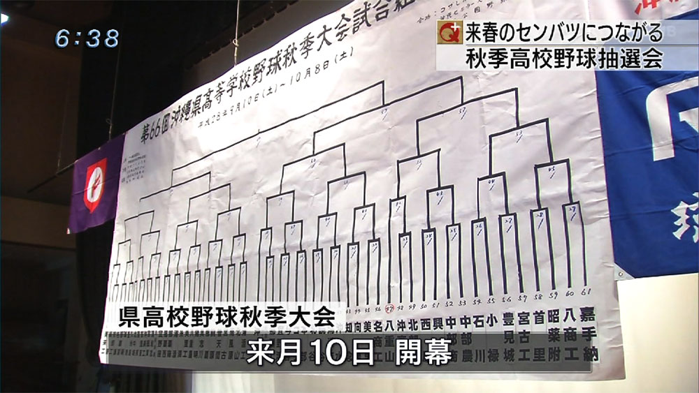 県高校野球秋季大会抽選会