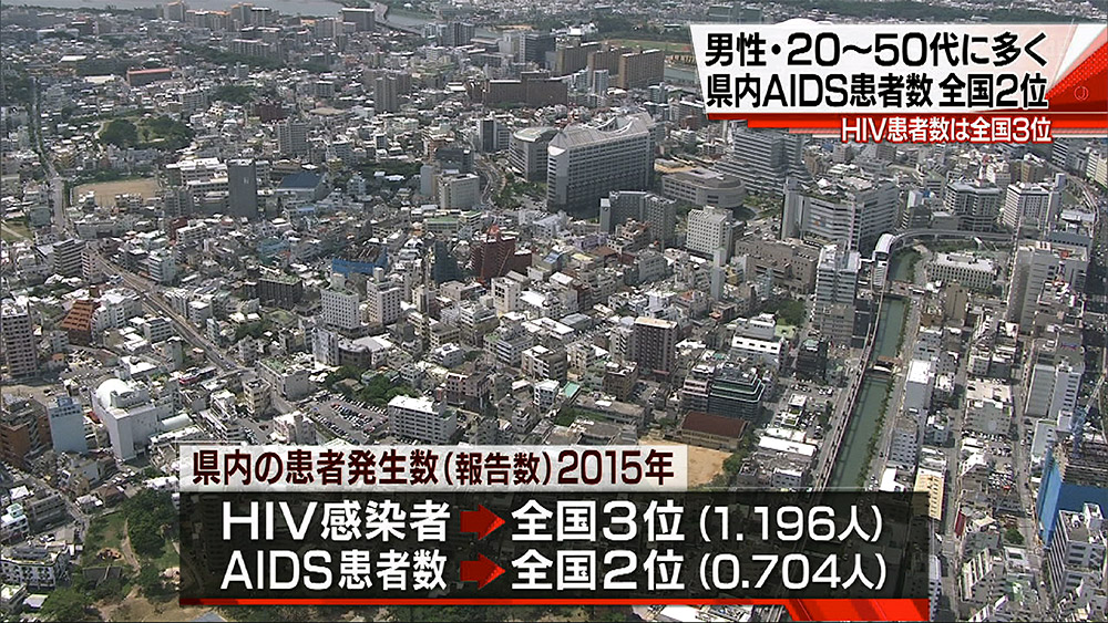 エイズ患者数沖縄は全国2位