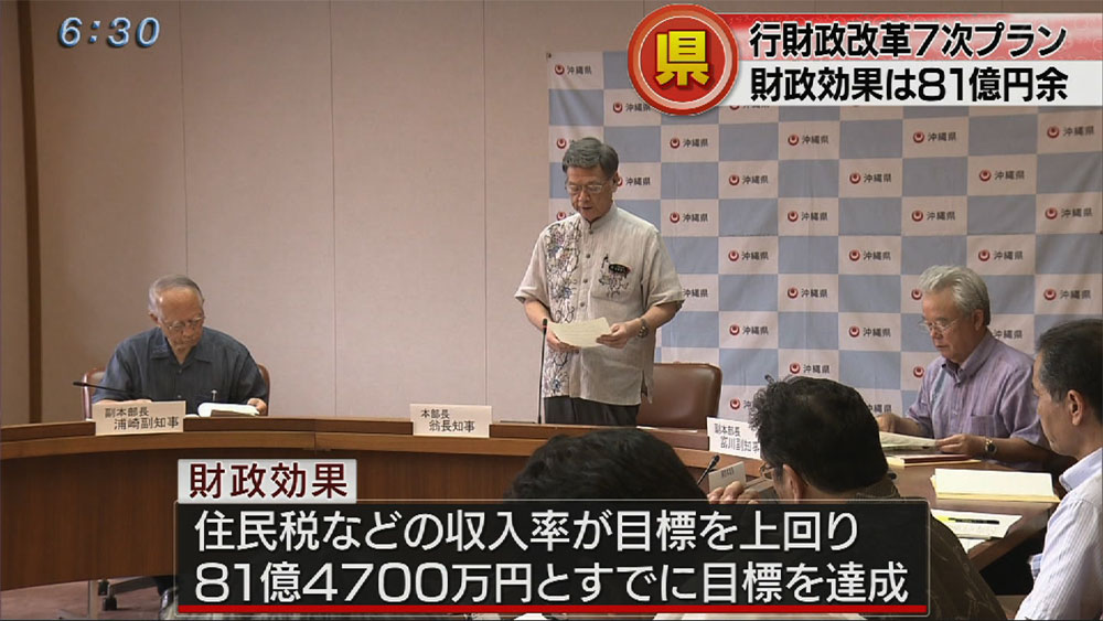 県の行革第７次プラン　これまでの成果は