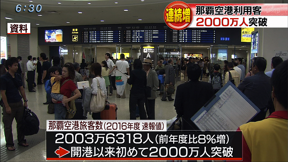 那覇空港 利用客が2000万人突破