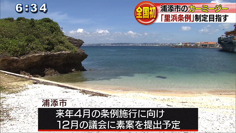 浦添市 全国初「里浜条例」策定へ