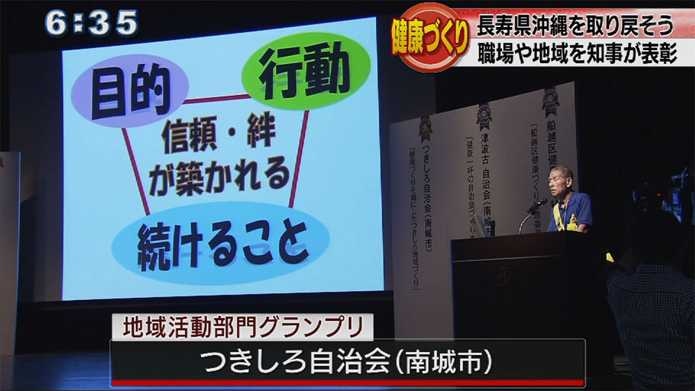 健康づくりに取り組む職場や地域を知事が表彰