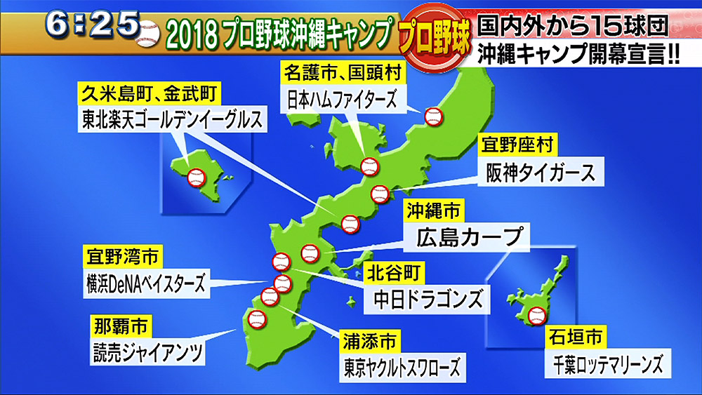 プロ野球沖縄キャンプ開幕宣言