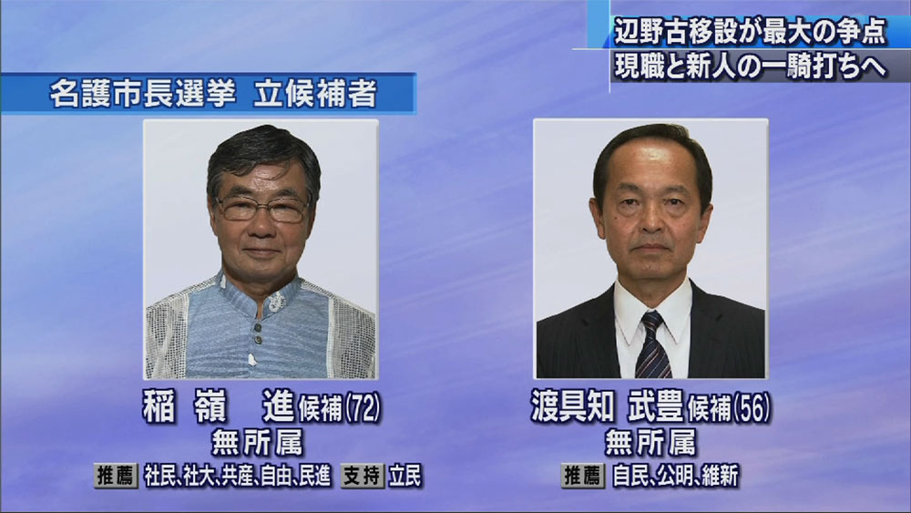 名護市長選挙告示