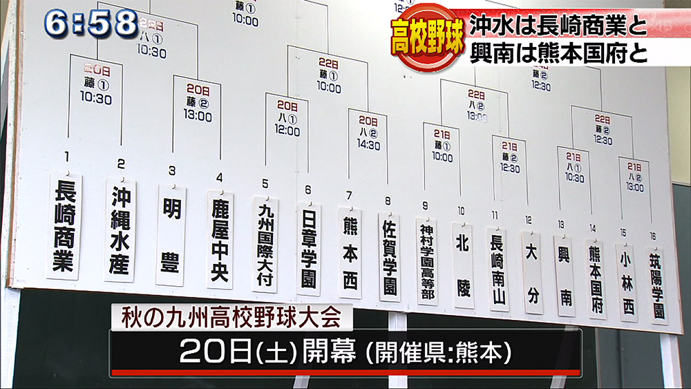 九州高校野球 組合せ抽選会