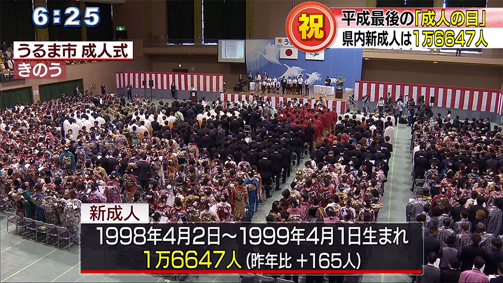 「成人の日」県内では１万６６４７人が新成人に