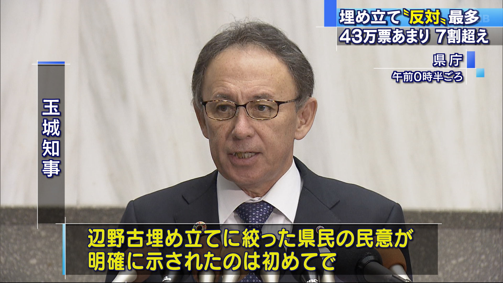 県民投票「反対」最多で４３万票