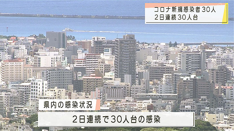 新型コロナ新たに30人感染 2日連続で30人台