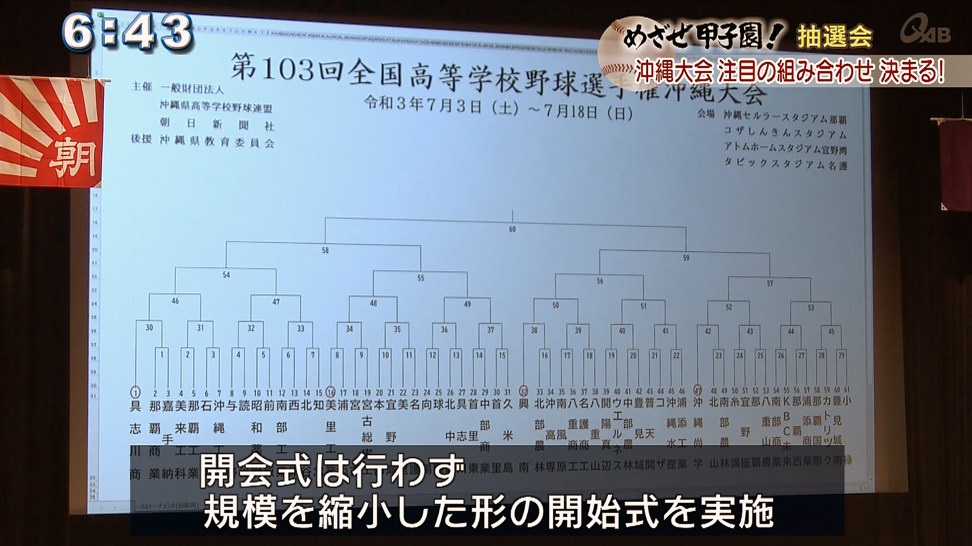 沖縄大会 注目の組み合わせ 決まる！