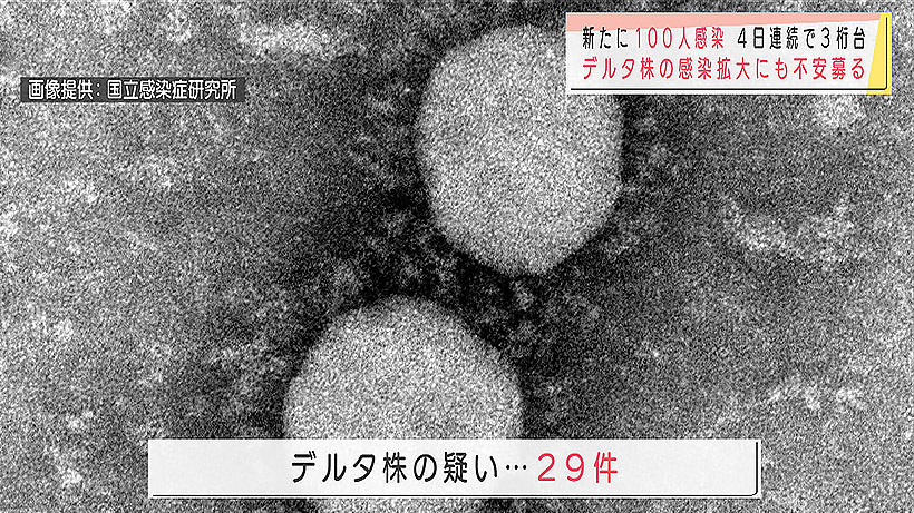 沖縄県で新型コロナ新たに100人感染 デルタ株も新たに29人陽性