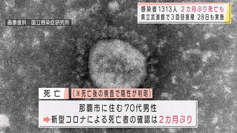 新型コロナ 新たに1313人感染1人死亡