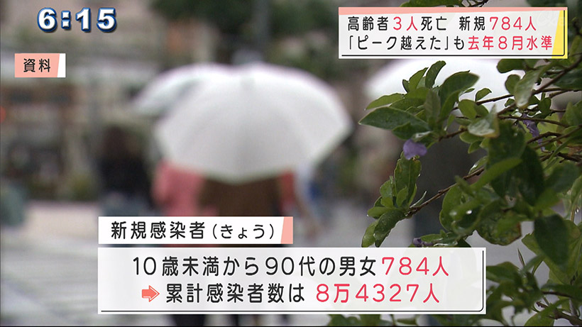 新型コロナ　3人死亡784人感染