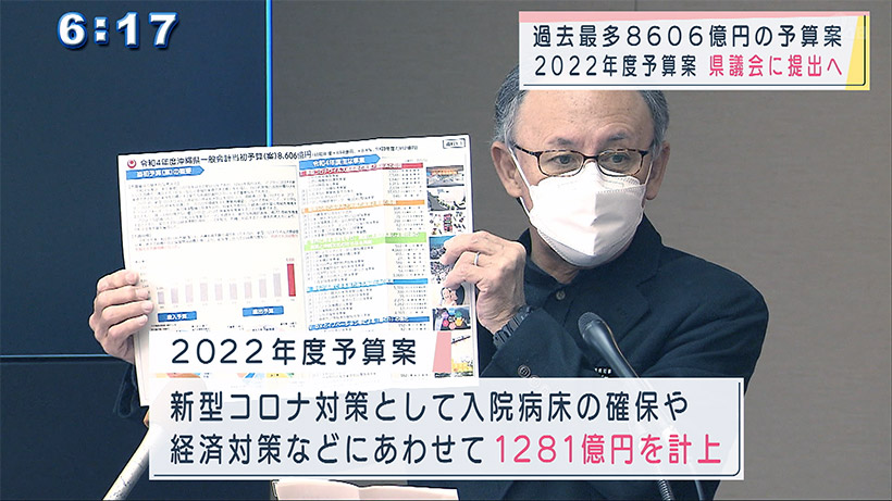 2022年度予算案 過去最多の８６０６億円計上へ