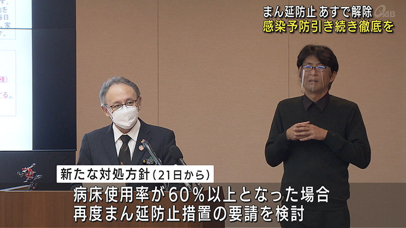 まん延防止あすで解除 県が対処方針を発表