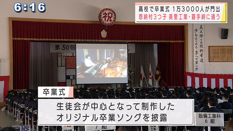 県立高校で卒業式1万3000人巣立つ