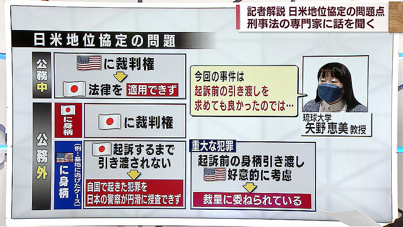 記者解説 日米地位協定の問題点 刑事法の専門家に話を聞く