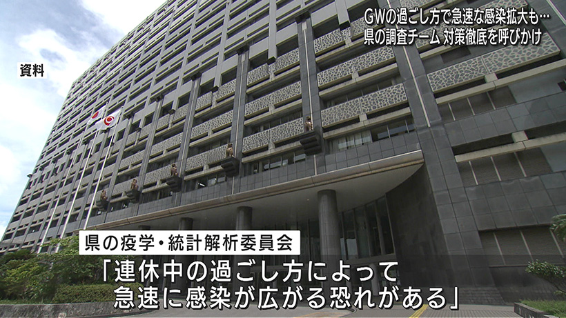 沖縄県の調査チーム「GWの過ごし方で急激な拡大も…」