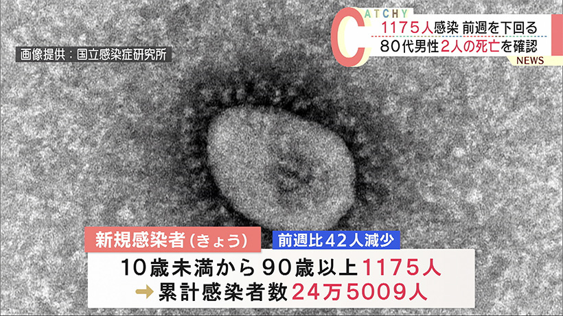 沖縄 新型コロナ新たに１１７５人感染２人死亡