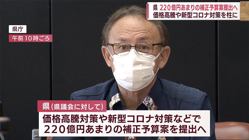 沖縄県　議会に約２２０億の補正予算案を提出へ