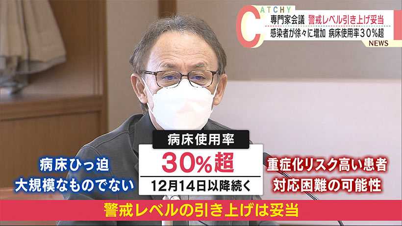 沖縄県の新型コロナ専門家会議　警戒レベル「２」引き上げへ