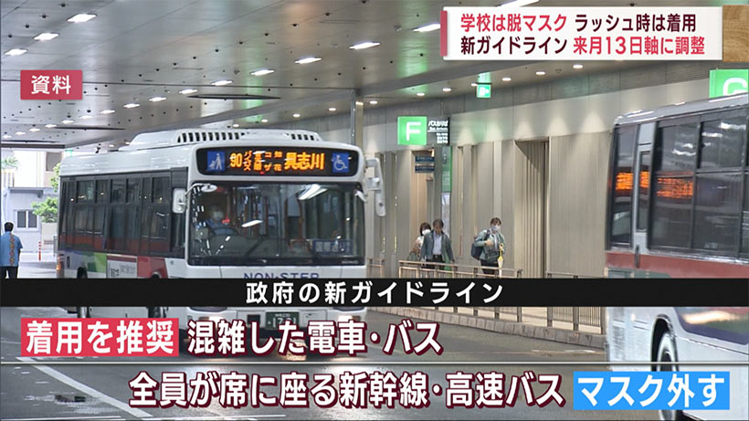 学校は脱マスク　政府の新ガイドライン　来月１３日を軸に調整