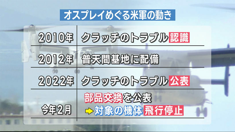 オスプレイの「飛行制限」その経緯は？