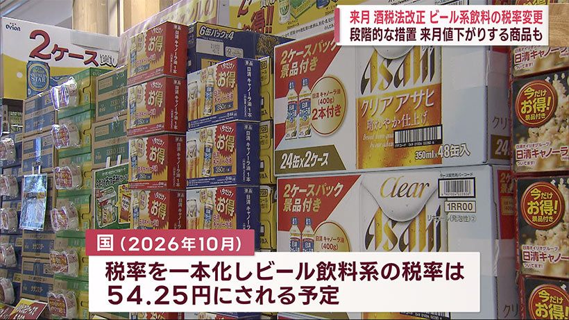 酒税法の改正で１０月からビール類の値段変動