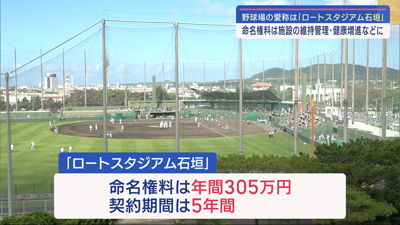 愛称は「ロートスタジアム石垣」　契約期間は５年