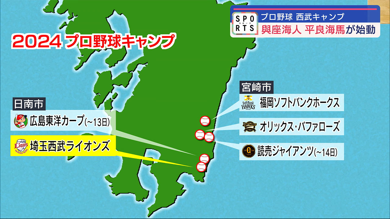 西武もキャンプイン　與座海人・平良海馬